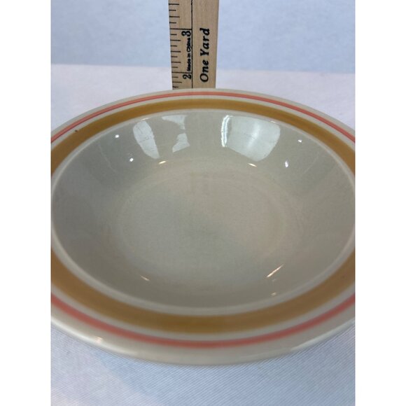 Vintage Newcor Stoneware Bowl With Retro Stripes Made In Japan - Picture 4 of 6